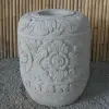  Product image 6 of the product “Balinese style high round pot, with carving - 70cm Dia., 90cm Height, Taro sand ”
